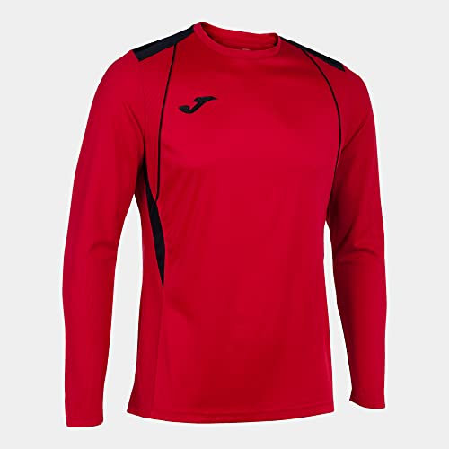 Joma Herren Championship Vii Tshirt, Rot Schwarz, 10-11 años