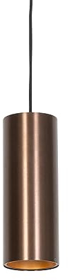 Qazqa Design Pendelleuchte, Pendellampe - Tubo - Dunkelbronze, 9.7cm, Ideal als Wohnzimmerlampe