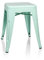 hjh OFFICE 645007 Metall Hocker VANTAGGIO Pastellgrün matt Sitzhocker im Industry-Design, stapelbar, niedrig
