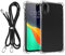 kwmobile Necklace Case kompatibel mit Apple iPhone XR Hülle - stoßfestes Kunststoff Cover mit Handykette und TPU Bumper - Transparent Schwarz