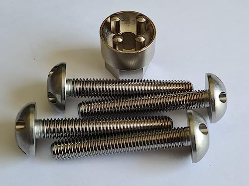 Tornillos antirrobo M8 x 50 – 4 tornillos + 1 tuerca, 50 mm de longitud