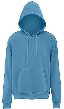 Mo Athlsr Men's Herren-Strick-Hoodie mit Reißverschluss Polyester Denimblau Größe S Hooded Sweatshirt, Small