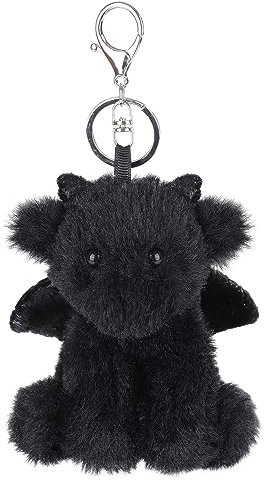 Apricot Lamb –Keychain-Black Dragon– Plüsch schwarz Drache Schlüsselanhänger – Schlüsselanhänger Glücksbringer,Geschenke Freundin oder Freund,Geschenk zum Führerschein, Frauen,Mädchen