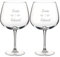 Wanapix | Set 2 Bicchiere da Gin Tonic Personalizzato | Calice da Cocktail | Inciso al Laser | Calice da Gin Bicchiere Ballon Acqua | 70 cl | Regalo originale | Love heart