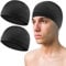 COMNICO 2 Stück Herren-Schädelkappen, Beanie, multifunktionale Schlafmützen, atmungsaktive Kopfbedeckung, schweißabsorbierende Liner-Kappe für Männer und Frauen (Schwarz)