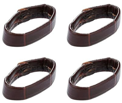 16mm Leder Uhrenarmband Schlaufen Kompatibel mit Garmin Vivofit 4/3 Verschlussring, 4 Stück Armband Ersatzschlaufen Uhrenarmband Halter Uhrenarmband Keeper Uhrenverschluss Ringe, Braun