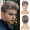 Siudus Herren Kurze Graue Perücke Natürliche Schicht Shaggy Synthetische Faser Haar Perücke für Kerl Männliche Tägliche Cosplay Perücke