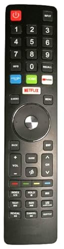 Télécommande Polaroid pour TVS50U4KPR01 (UDE50MP314DANTS) et TVS55U4KPR003 (UDE55MP314DANTS-5), Noir, Contrôle tactile, Infrarouge, 1 m, Télévision