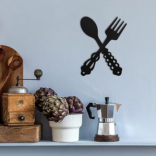 LIANDUN 2 Stück Holz Geschirr Set, Schild Gabel & Löffel Messer Wanddekoration,Hängende Kunst Küche Essen Schild Landhaus Deko Hintergrund Wanddekoration Für Küche Esszimmer Zuhause Restaurant