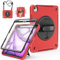 Miesherk Custodia per iPad Air 13 2025/2024 7a/6a Generazione: Case Cover Protezione completa del corpo di grado militare-Proteggi Schermo-Portapenne-Cavalletto Girevole-Tracolla da Mano/Spalla-Rosso