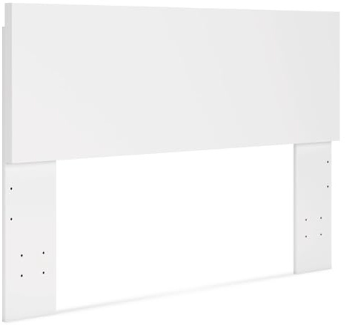 Signature Design by Ashley Onita Contemporary Adjustable Height Panel Headboard for Bedroom, Queen, White