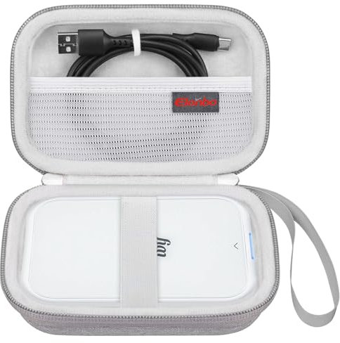 Elonbo Étui de transport pour imprimante photo Canon Zoemini 2/Ivy 2 Mini, imprimante photo instantanée Canon Zoemini, sac en maille pour papier photo et câble, gris