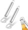 Flaschenöffner Edelstahl, Bieröffner 2 Stück, Barkeeper Bierflaschenöffner Flaschenöffner Personalisiert, Kapselheber mit Tragbare Lochdesign Großes Geschenke für Männer Neujahrs Camping (16 * 4cm)