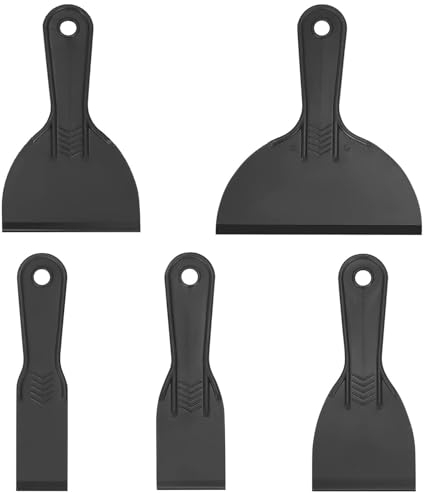VKE Kit Spatole per Stucco, Spatola e Raschietto per Stucco Muro per intonacare pareti (5 pezzi)