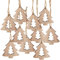 Logbuch-Verlag 10 Baum Tannenbaum Weihnachtsanhänger aus Holz Holzdeko Weihnachten natürlicher Baumschmuck 7 x 7 x 0,8 cm