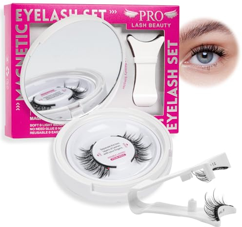 Magnetic Lashes Avec Applicateur Magnetique, 5 Aimants Par Pièce,Durables Et Réutilisables, Cils Magnétiques Faux Cils Naturel, Aucune Colle Requise, Faciles À Porter Et Longue Durée(1 Paire,Vibrant)