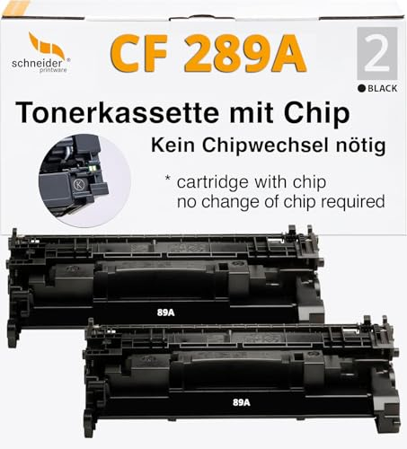 [Mit Wiederverwendeten HP-Chip] Schneider Printware Toner kompatibel für HP 89A 89X Toner für Laserjet Enterprise M507x M507n M507dn MFP M528dn M528f Flow MFP M528c M528z CF289A CF289X 2er-Pack
