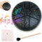 Zungentrommel,Rain Drum,3 Zoll 6 Tone Steel Tongue Drum,Stahlzungentrommel Schlagzeug Anfänger,Hand Pan Drum,Steel Pan Töne Schlaginstrument,Regentrommel,Handpan mit Schlägel,Percussion Instrumente