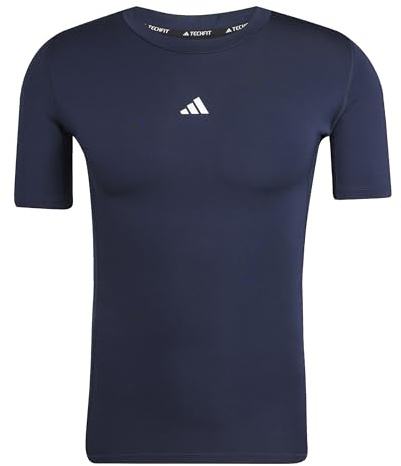 adidas Men's Techfit Compression Training T-Shirt, Legend Ink, L