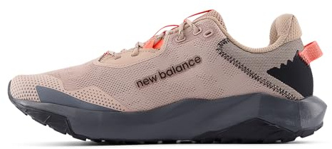 New Balance Dynasoft Nitrel V6 Trailrunning-Schuh für Herren, Flach Taupe/Urgent Red/Black, 14 Wide