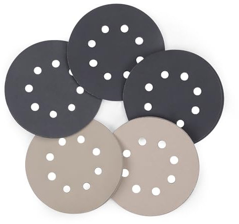 STEBRUAM 25 disques abrasifs en carbure de silicium avec 8 trous Grain 1000/1200/2000/3000/5000 - Pour polissage