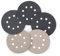 STEBRUAM 25 disques abrasifs en carbure de silicium avec 8 trous Grain 1000/1200/2000/3000/5000 - Pour polissage