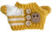 Fenteer Strickpullover für Puppen, Pullover für ausgestopfte Puppen, DIY-Foto-Requisiten für Kinder, modische Puppenkleidung aus Plüsch, Puppenkleidung für, Gelb
