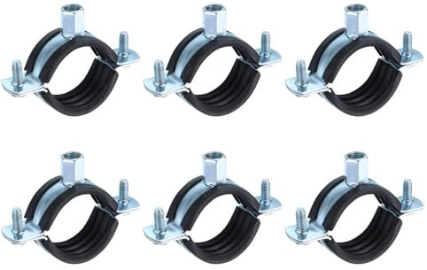sourcing map 6 Pcs Split Ring Pipe Hanger, 40mm/1.6inch Adjustable Pipe Bracket Clamp Wall Ceiling Mount Pipe Strap Support for Plumbing Drainage Pipe Tube