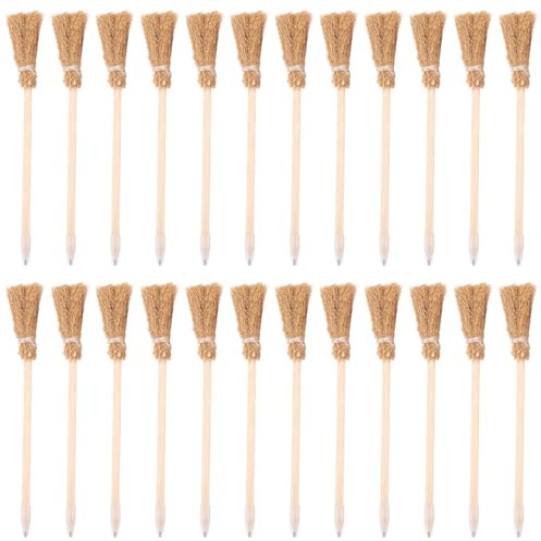 Cpolebev 24 StüCk Hexenbesen Bleistifte für Halloween Besenstiel Kugelschreiber Bleistifte Halloween Favors Hexenbesen Prop Schreiben