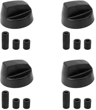 FortuneGlobe Universal Control Knobs with 12 Adapters, Universal Black for 6cmAll Brands of Ovens