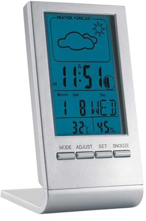 MidOcean Sky Digital Desk Clock (10.5cm x 5.5cm x 5cm) (Silver)
