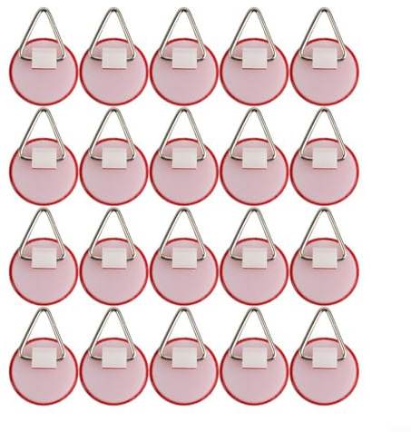 Sandyseptember 20 Disc Plate Hangers With Invisible Hooks For Hanging Plates And Pictures On Walls, Plastic Hooks With Double Sided Tape For Reliable Kitchen Display