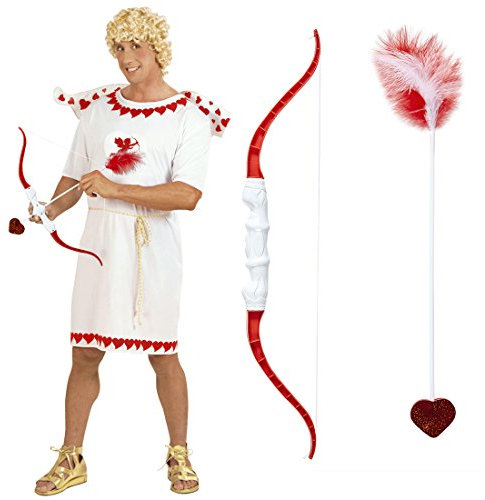 Amakando Set Liebesbote Armor Pfeil und Bogen Bogenschütze Zubehör Liebesgott Pfeilbogen Kostüm Accessoire Erwachsene Valentinstag JGA