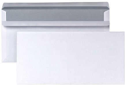 1000x Briefumschlag DIN lang selbstklebend weiß Briefumschläge ohne Fenster 110x220mm