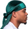 Veeta Superior Velvet Durag – Weiche Samt-Durags für Männer und Frauen, lange, doppelt breite Träger, seidiges Durag-Futter, dreifach genäht, Grün, Einheitsgröße