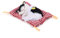 Tnfeeon Simulation Schlafen Plüsch Katze mit niedlichen Klang weiche Matte Bett Schlafen Katze gefüllte Puppe beliebtes für Kinder Kleinkinder (Schwarz Weiß)