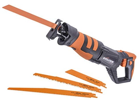 Evolution Power Tools 044-0001 R230RCP Sega alternativa, taglio multi-materiale, manico rotante a 180°, 850W, (230V), 850 W, 230 V