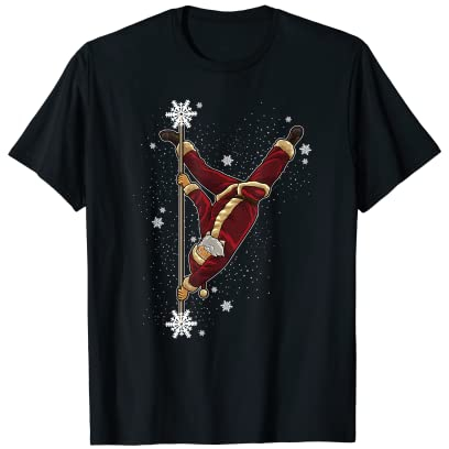 Pole Dance Weinachtsmann - Pole Fitness in Weihnachtszeit T-Shirt
