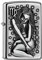 Zippo Sturmfeuerzeug - Zodiac Virgo, Street Chrome, Emblem - Nachfüllbar - Wiederverwendbar - Windfestes Design - Geschenkbox - Made in USA