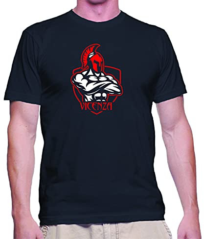 Tipolitografia Ghisleri Maglietta Ultras Vicenza Gladiatore Tifosi Calcio Replica Uomo, Donna, Bambino