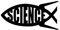 SUIFENG Aufkleber 19.6CM x 9.8CM Wissenschaft Jesus Fisch Evolution Vinyl Aufkleber Gott Darwin Urknall Religion Reflektierende Autoaufkleber Schwarz Splitter