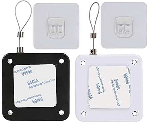 Cierrapuertas Automático 2 Pcs Cierrapuertas Con Sensor Cierrapuertas Correderas Sensor De Cierre De Puerta Para Puertas Correderas Ventana De Visualización Con Cordón De 800g En Blanco y Negro