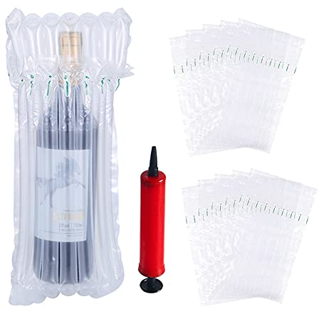Lot de 10 emballages gonflables pour bouteille de vin, coussins gonflables pour emballer et transporter en toute sécurité des bouteilles en verre