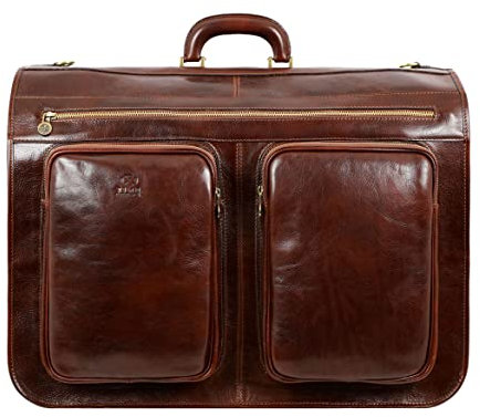 Leder Kleidersack - Anzug Duffel Slim Handgepäck Kleiderschutztasche- Damen & Herren - Time Resistance