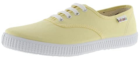 Victoria Tennis Anglaise Unisexe 1915 Toile & Lacets Blancs 106613 pour Adulte Mimosa 37