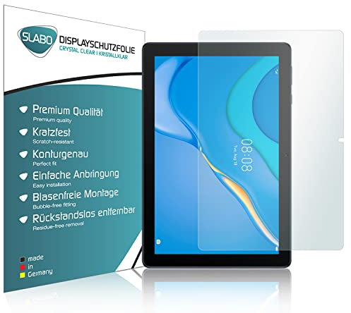 Slabo 2 x Displayschutzfolie kompatibel mit Huawei MatePad T10 | Huawei MatePad T10s Displayschutz Schutzfolie Folie Crystal Clear KLAR