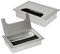 KOTARBAU® 2er Set Aluminium Kabeldurchführung 120x80 mm für Möbel Silber Kabeldose Kabeldurchlass Eckig Eloxiert