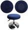 HuaLiSiJi Barhocker Bezug Rund Luxuriöser Stoff, Durchmesser 30-40cm, Rund Dehnbar Knitterfrei Waschbar Staubdicht Hocker Bezug (1Pcs Navy blau)