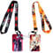 2 Pcs LanièRe D'Anime,Anime Lanyard,Anime LanièRe Porte Carte,LanièRe Pour Carte D'Identité Anime,LanièRe Anime Avec Porte Cartes Pour L'éCole Le Bureau Carte D'Identité Carte de Bus.