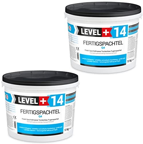 Fertigspachtel Spachtelmasse 10kg+10kg Glättspachtel Fugenspachtel Reinweiss Weiß RM14